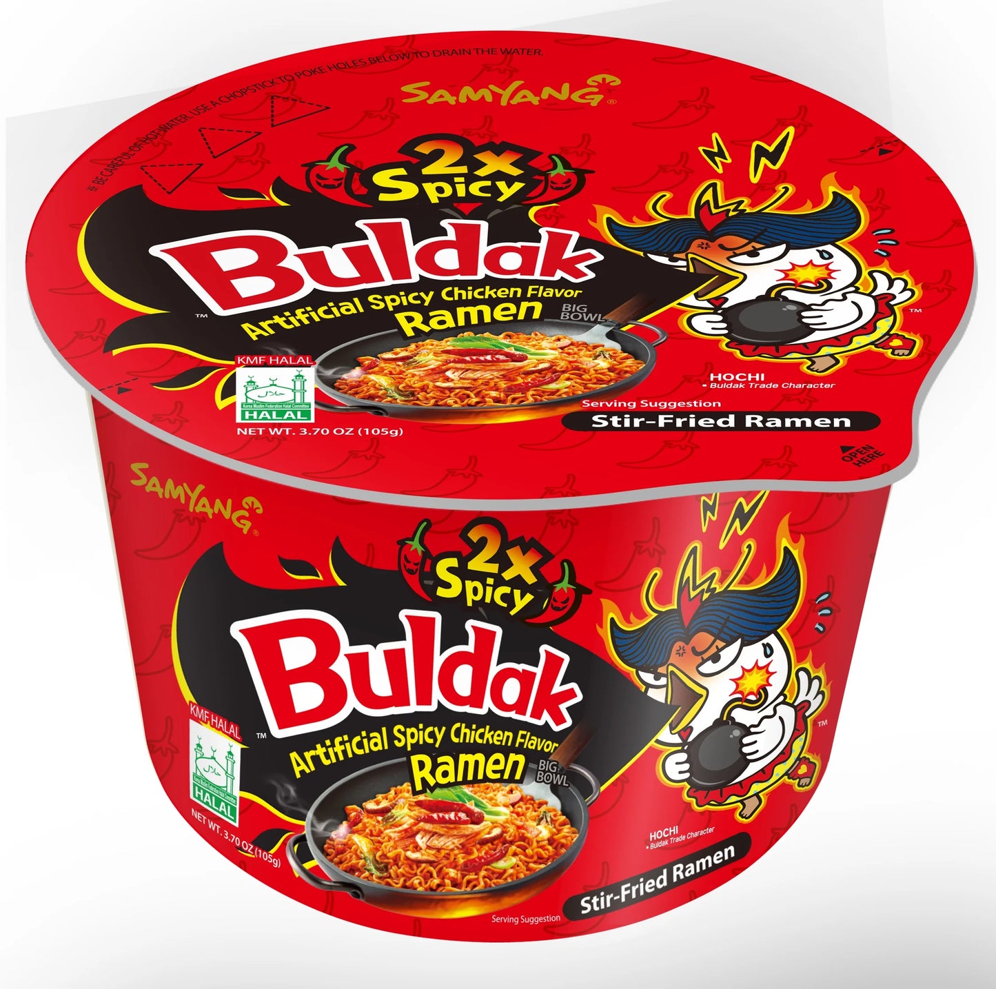 Buldak Ramen 2XSpicy Artifial Spicy Chicken Flavor(bowl)