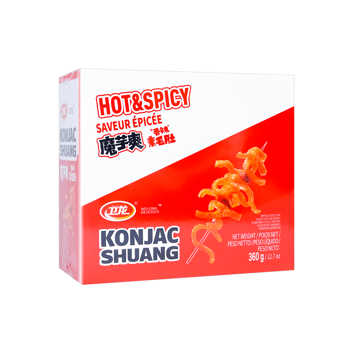卫龙魔芋爽 360g 香辣味(Konjac shuang Spicy Flavor)