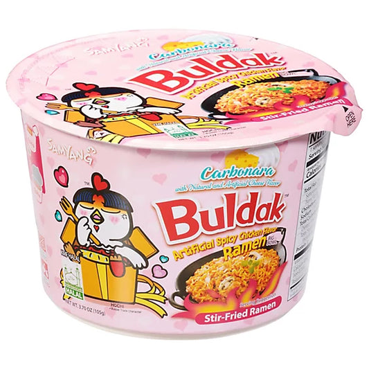 Buldak Ramen Carbanara with Natural and Artifial Cheese Flavor（bowl）