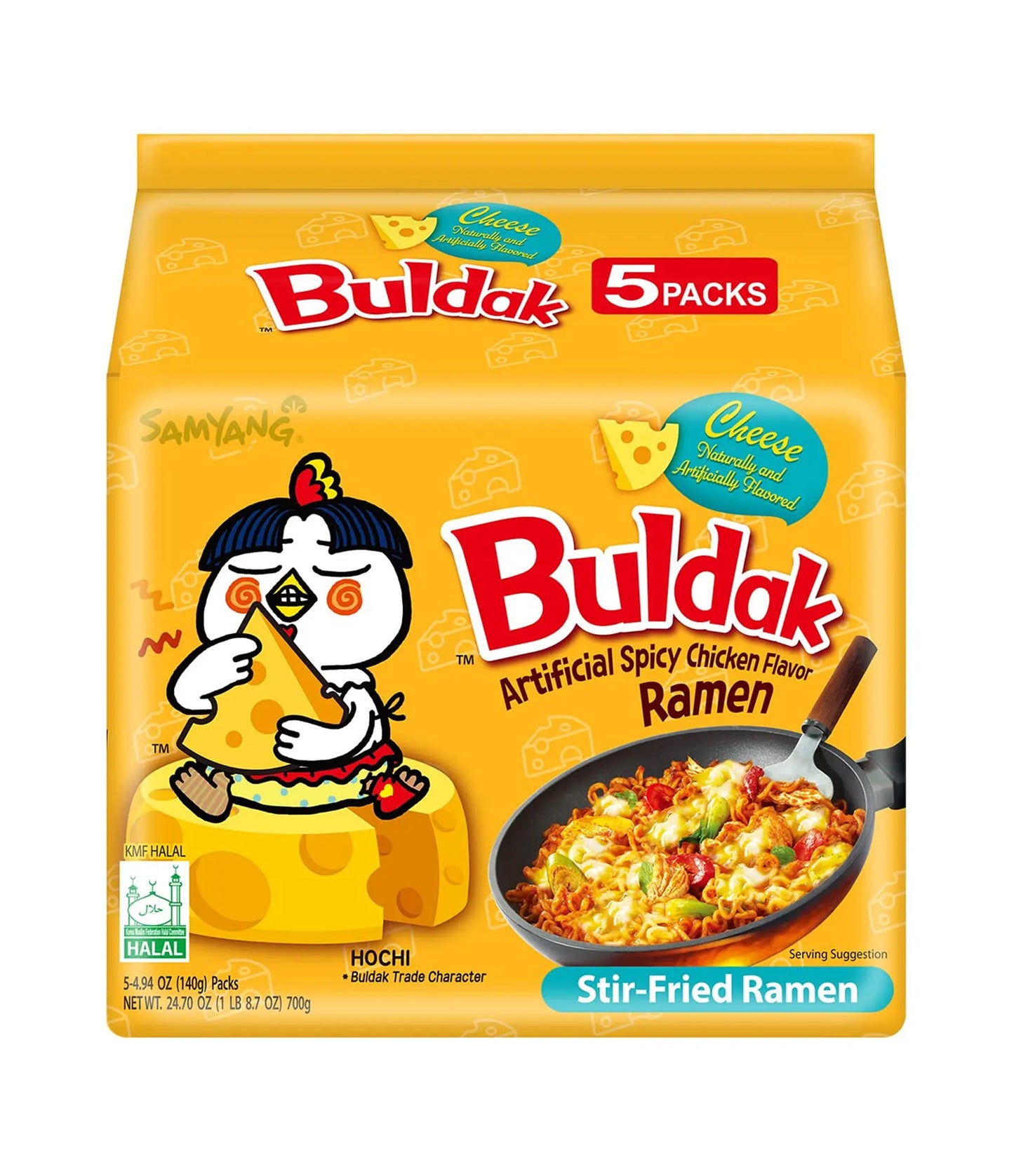 Buldak Ramen Cheese Naturally and Artificially  Flavor（pack）