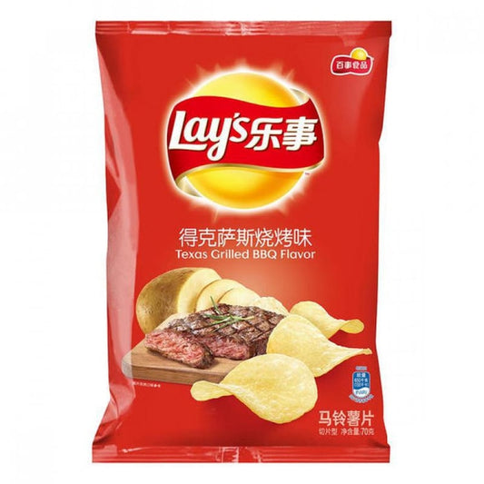 Lay‘S Potato Chips （Texas Grilled BBQ Flavor）乐事薯片得克萨斯烧烤味